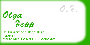 olga hepp business card